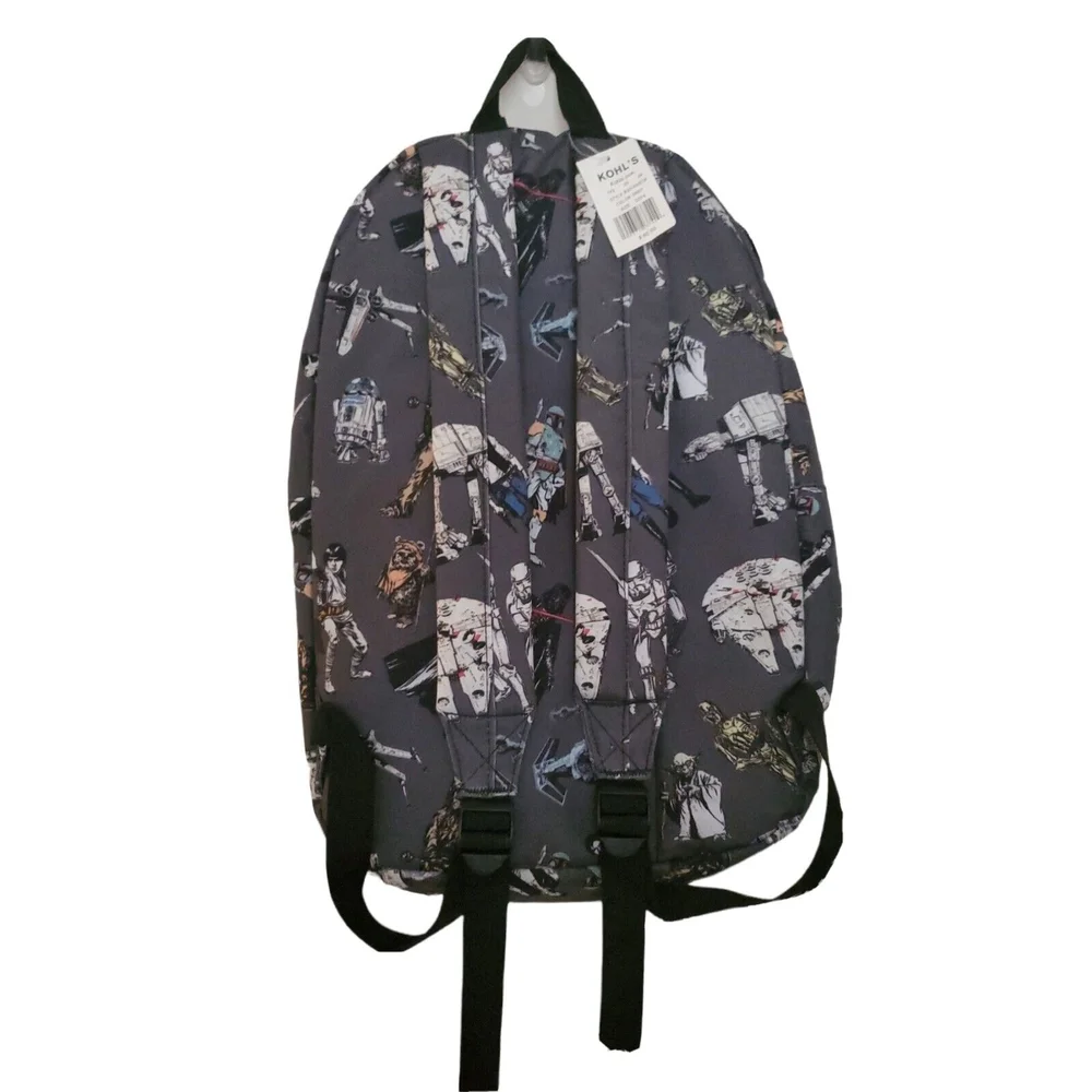 RARE Star Wars 17'' Backpack All-Over Print Bag Comic Characters - Picture 2 of 3